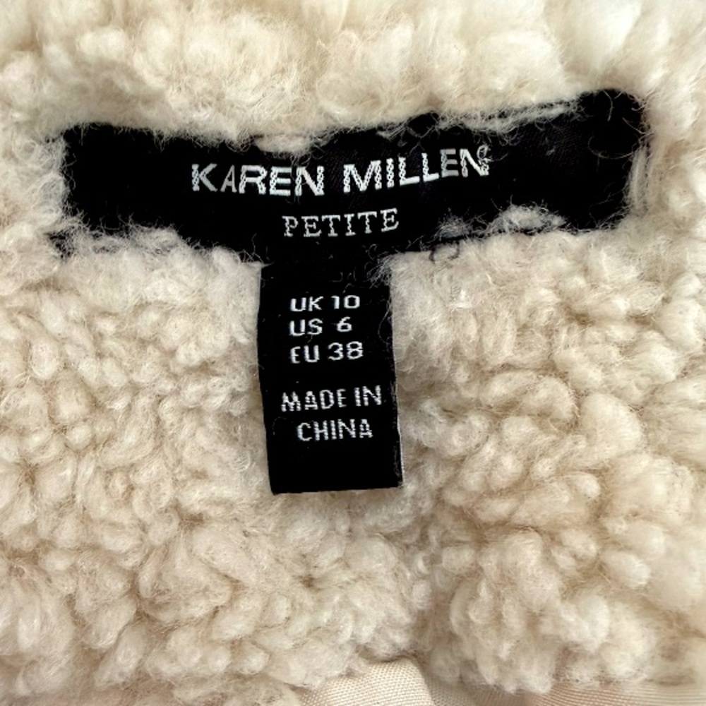 Karen Millen Petite Longline Borg Coat‎ - Picture 7 of 7